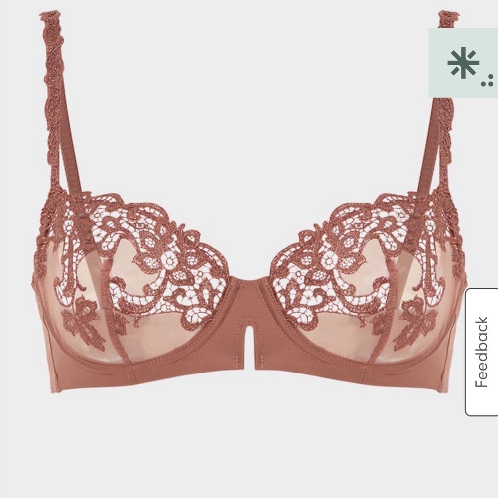 Simone Pérèle Saga Lace Underwire Bra – Mocha Brown – EU 70B / US 32B – Like New